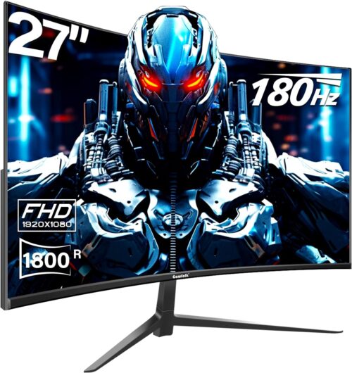 Gawfolk 27 inch Gaming Monitor 144hz/180hz Curved Monitor Full HD 1080P 1800R Computer Display - Image 2